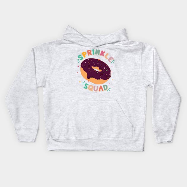 Donut Lover Cool Donut Sprinkle Squad Birthday Girls Cute Kids Hoodie by AimArtStudio